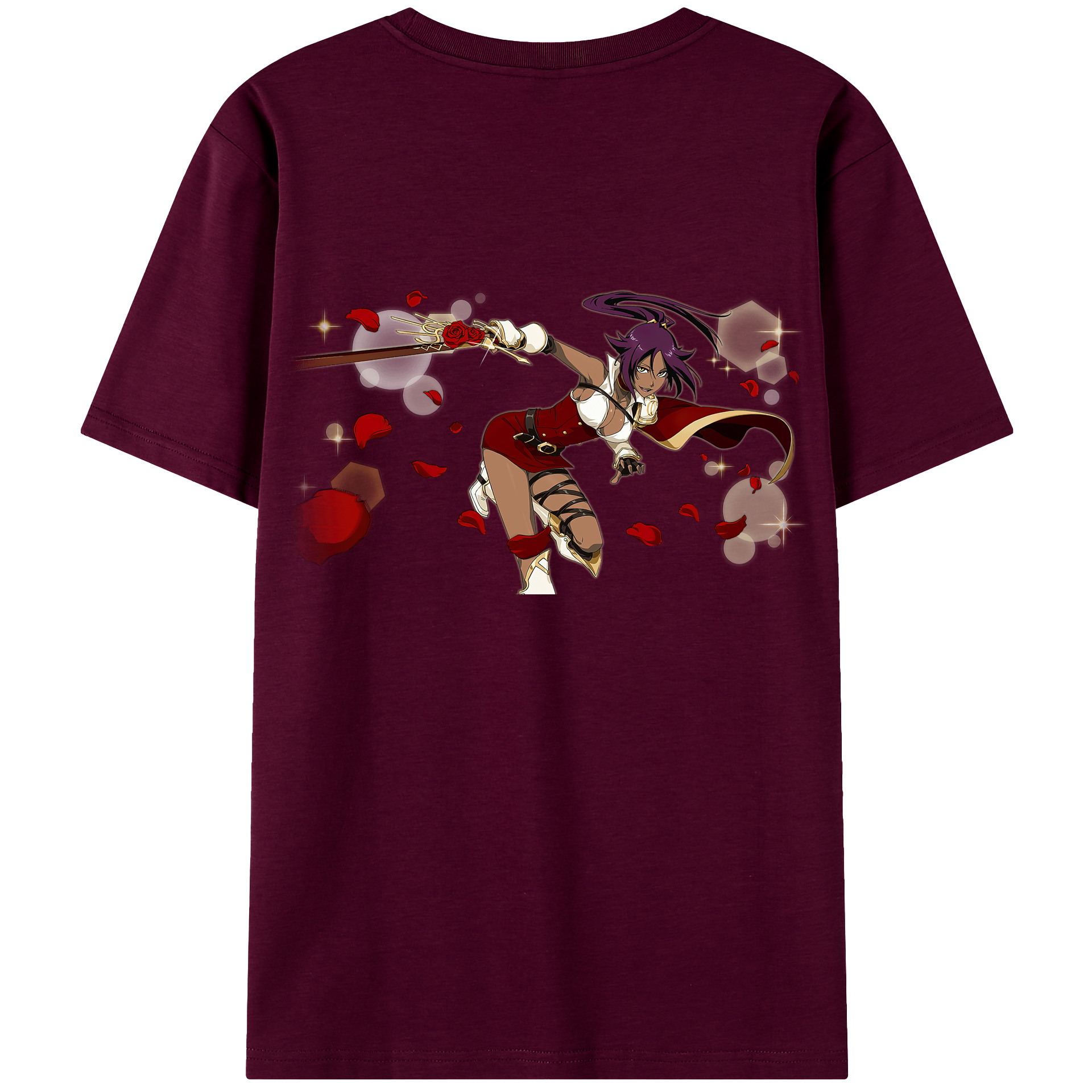 （画像用） ブリーチ 四楓院 夜一（しほういん よるいち） BLEACH Shihouin Yoruichi レディース半袖Tシャツ(バックプリント)